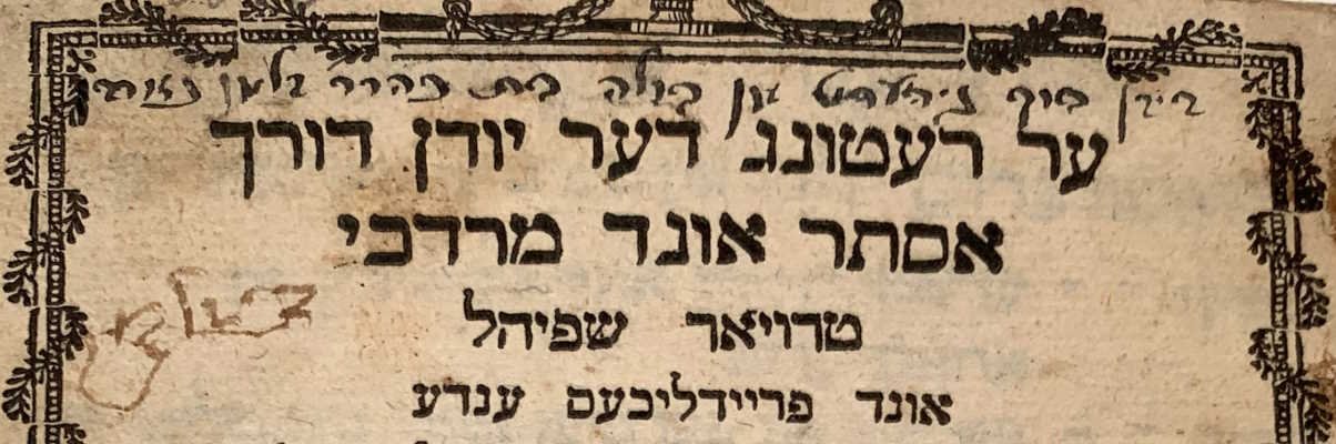 Saving the Jews – Er retung der Yudn – ער רעטונג דער יודן
